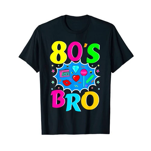 Queenxland This Is My 80s Bro T-Shirt 80's & 90's Party Shirt T-Shirt