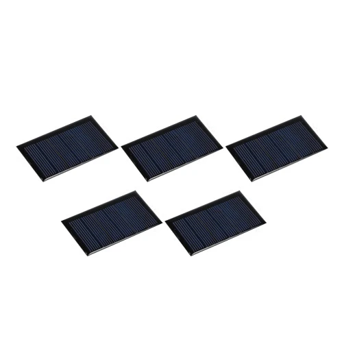 MECCANIXITY Mini Solar Panel Cell 3V 90mA 0.27W 62mm x 36mm for DIY Electric Power Project Pack of 5