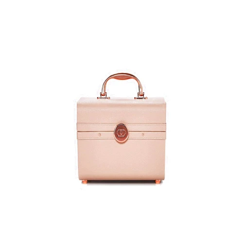 Caboodles Life & Style Small Train Case, Makeup Cosmetic Case Organizer Small Train Case,Cream White