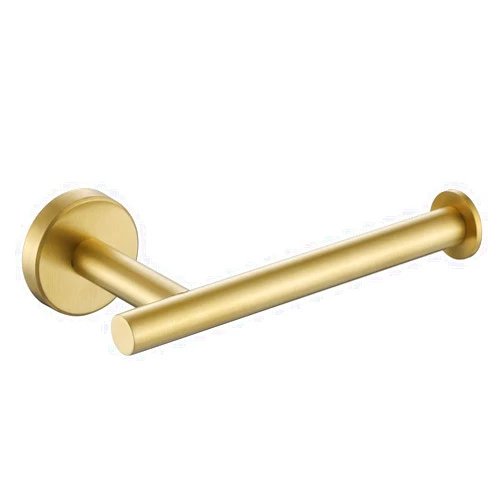 JQK Gold Toilet Paper Holder, 5 Inch Tissue Paper Dispenser, 304 Stainless Steel Thick 0.8mm Wall Mount, Brushed Brass, TPH120-BG