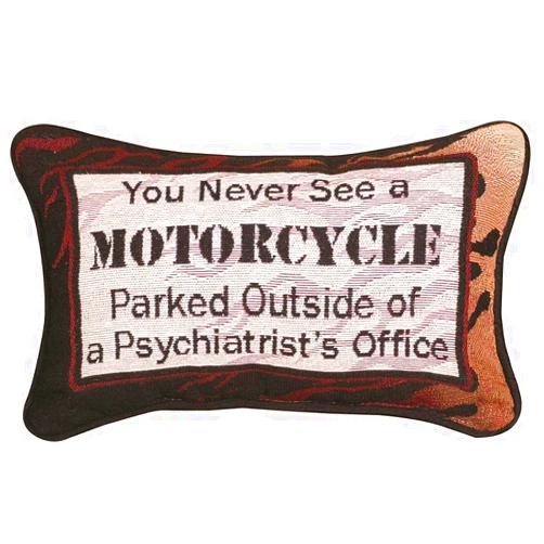 Manual Woodworker Manual 12.5 x 8.5-Inch Decorative Throw Pillow, You Never See a Motorcycle