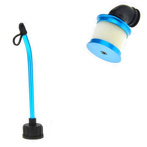 Share Goo Universal RC Nitro Fuel Filler Refill Bottle 250CC Oil Bottle & RC Aluminum Capped Air Filter Element Sponge 04104 Upgrade Parts