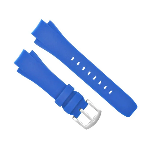 Ewatchparts 26MM RUBBER BAND STRAP COMPATIBLE WITH IWC AQUATIMER 3719, 371918 WATCH FAMILY CHRONO BLUE