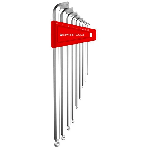 PB Swiss Tools PB 2212LH-10 Ballend hex wrench set long stubby tip