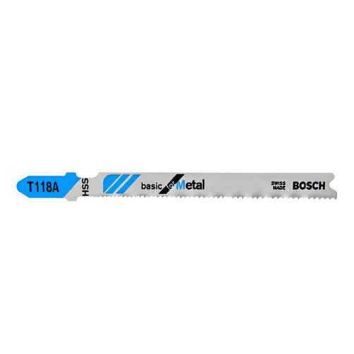 Bosch T118A3 3-Piece 3-5/8 In. 17-24 TPI Basic for Metal T-Shank Jig Saw Blades