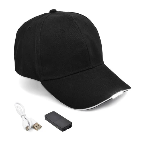 Hands Free Rechargeable LED Baseball Cap Hat for Outdoor Hip Hop Party Holiday