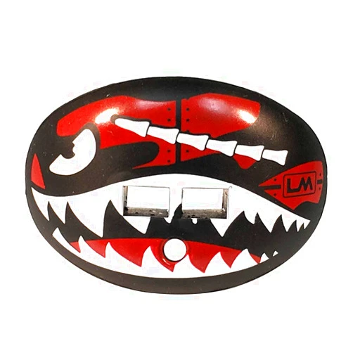 Loud Mouth Loudmouth Football Mouth Guard | Military Flying Tiger Adult and Youth Mouth Guard | High Impact Mouth Piece for Sports | Dual Action Air Flow Mouth Guards | Pacifier Lip and Teeth Protector