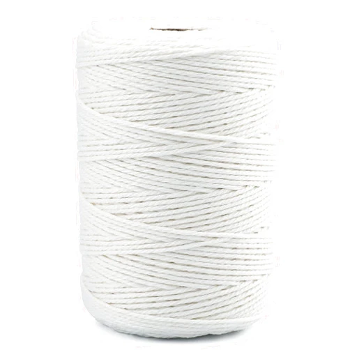 jijAcraft Butchers Twine 656 Feet, 2mm White Twine String, Food Safe Natural Cotton String Kitchen Cooking Twine String Bakers Twine for Meat Trussing, Sausage, Turkey, Food Prep