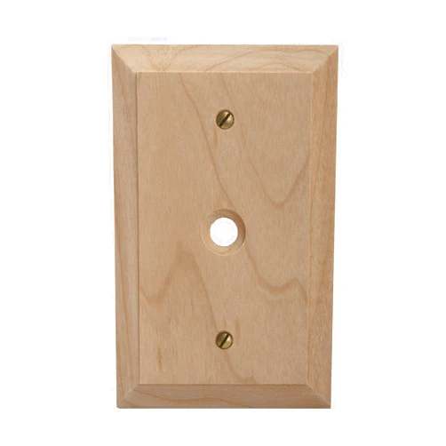 AMERELLE 180PH Baker Single Phone Unfinished Wood Wallplate