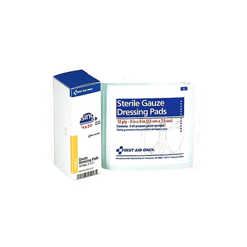 First Aid Only FAE-5013 Sterile Gauze Pads, 3