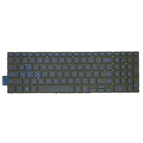 Shun Chen TECH Laptop Keyboard,US Layout,Blue Backlit,No Keyboard Trim,Replacement Keyboard for Dell G7 7588 7590 7790, G5 5587 5590, G3 3579 3779 3590 Series Game Laptop,0M6JTP,Blue Color Prints