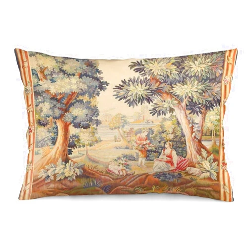 Wreioau Antique French Pastoral Tapestry Throw Pillow Case Rectangle Lumbar Decorative Pillow Cover Home Decor for Living Room Sofa Car Cozy Cushion Cover 12