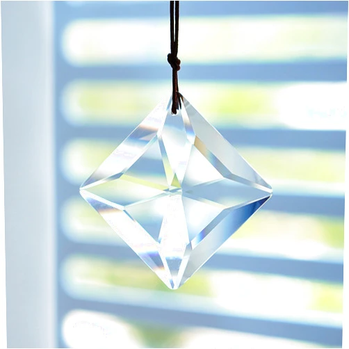 YU FENG 50mm Hanging Faceted Crystals Suncatcher Ornament Window Prisms Rainbow Maker Chandelier Crystal Pendant(Square)