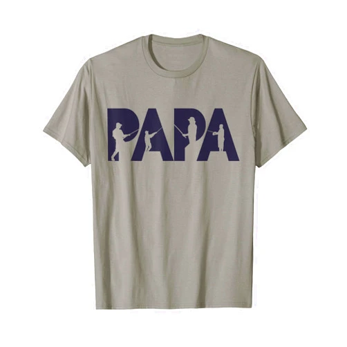 Family Fishing & Fisherman Shirts Fisherman Papa T-Shirt Funny Fisher Dad Fishing Father Gift T-Shirt