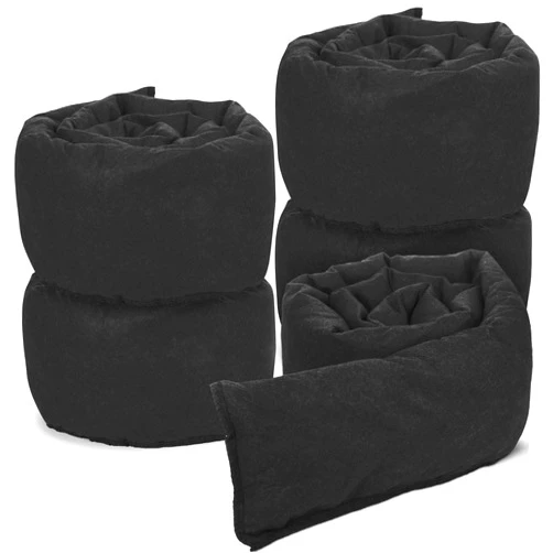 Berlune 5 Pcs Water Barrier 10 ft x 6.5 in Flood Barrier for Home Reusable Absorbent Prevention Barrier Sandless Sandbag for Flooding Green Water Activated Barrier for Home Garage Door Basement(5 Pcs)