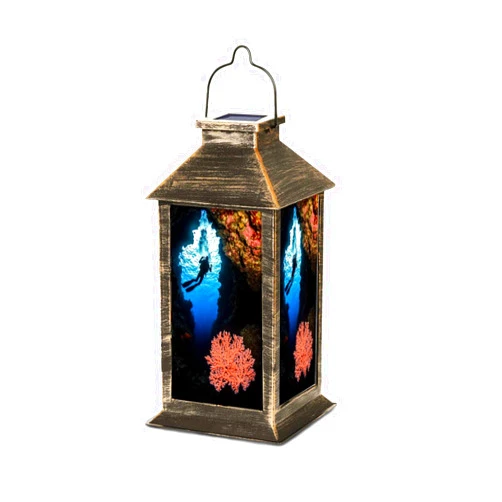 WOOPKAJSFKJI Solar Lantern Hemprich s Tree Coral Dendronephthya hemprichi cave Diver Outdoor Waterproof Garden Hanging Lantern Solar Powered Lighting Outside Table Lamp for Patio Deck Camping 1 Pack