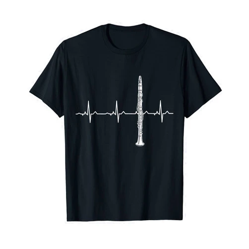 Clarinet Heartbeat Shirts & Clarinet Player Gifts Clarinet Heartbeat Shirt - Best Funny Clarinet Player Gift T-Shirt