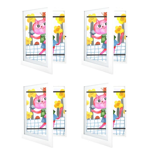 Golden State Art, 10x12.5 Kids Art Frames, Front-Opening, Great for Kids Drawings, Artworks, Children Art Projects, Schoolwork, Home or Office (White, Set of 4)