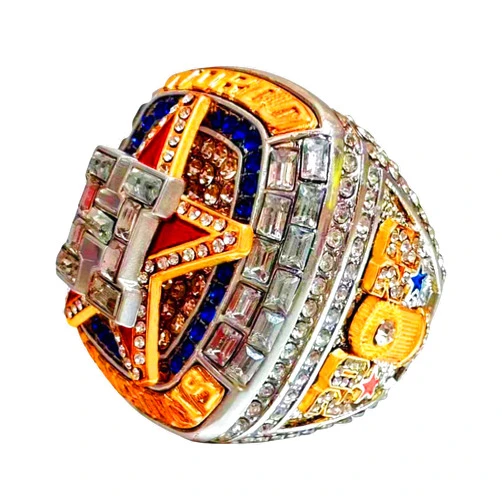 JOSLIFE Baseball HOU 2022 Series Houston World Champions Ring PENA ALTUVE VERLANDER ALVAREZ BREGMAN - Sports Fan Tribute with Golden Glow Rings in Sandalwood Box - Ideal Gift Men Youth, Large
