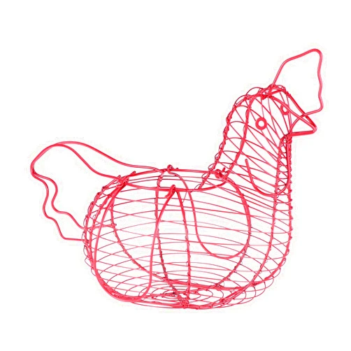 Fenteer Kitchen Storage Metal Wire Egg Basket Farm Chicken Egg Holder/Organizer Case/Container