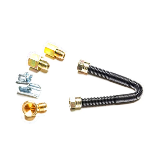 Dreffco Gas Burner Non-Whistle Flex Line Connection Kit for Fireplace or Fire pits