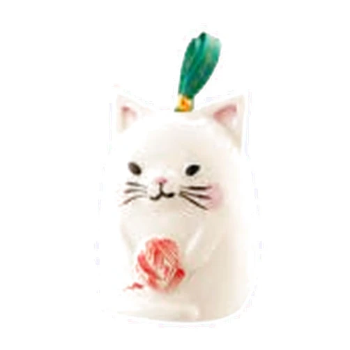 Belleek Handmade Porcelain Kitty Cat Christmas Tree Hanging Ornament