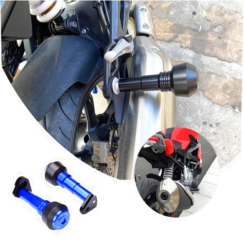 Hruizq Motorcycle Falling Protection Frame Sliders Fairing Guard Anti Crash Pad Protector Compatible with BMW G310R (2017-2023) (Blue)
