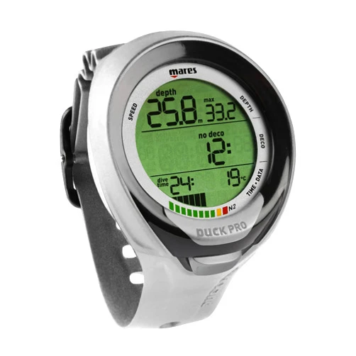 Mares Puck Pro+ Wrist Dive Computer | Ultra Flat Design Watch-Style One Button Control Underwater Scuba Diving Computer, Grey/Black