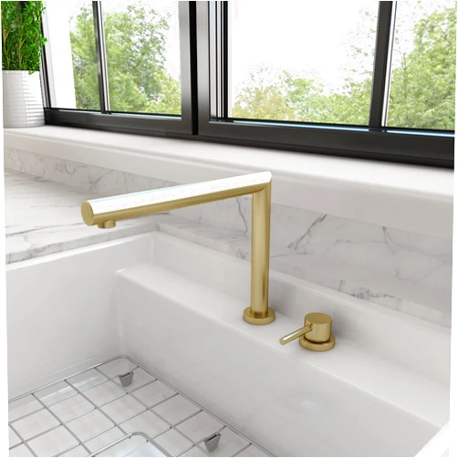 BOCCHI Baveno Move Kitchen Faucet in Brushed Gold