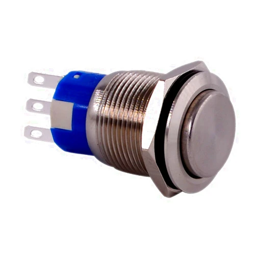 URTONE Latching Push Button Switch, URTONE UR193, 1NO1NC SPDT ON/Off 5A 250VAC 30VDC Stainless Steel Shell Suitable for 19mm 3/4