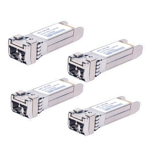 VFLTOOL 4Pack 10GBase-SR SFP+ Transceiver, SFP Multi-Mode LC Module, 10G 850nm MMF up to 300 Meters, Compatible with Cisco SFP-10G-SR,Meraki MA-SFP-10GB-SR,Ubiquiti UF-MM-10G,Mikrotik,Netgear,D-Link and More