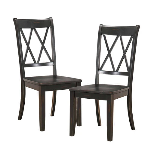 Homelegance Dining Chair (Set of 2), Wood, Black