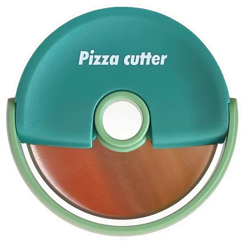 HELEERON Pizza Cutter Wheel with Protective Blade Guard, Detachable Super Sharp Pizza Slicer,Stainless Steel Round Pizza Cutter Safe with Ergonomic Hole-Green