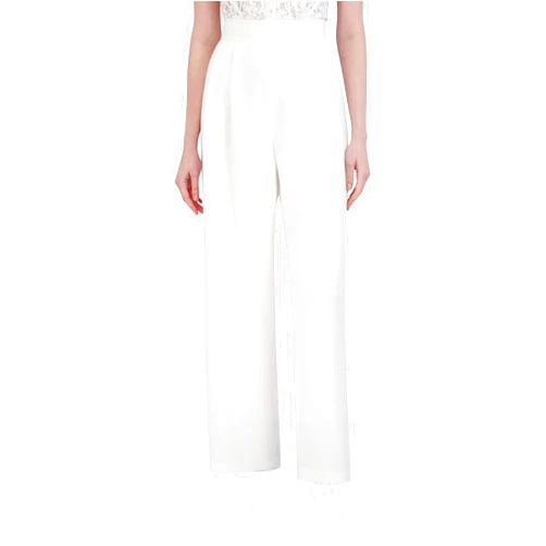 BCBGMAXAZRIA Women's High Waisted Wide Leg Pant Belt Loop Pleated Trouser
