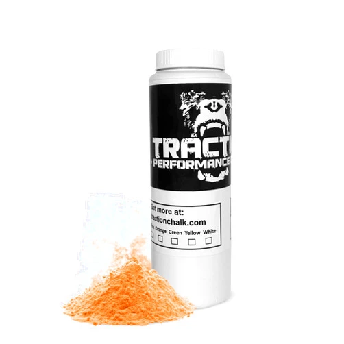 Traction Performance Chalk Traction Performance Colored Gym Chalk | Powder Chalk for Gymnastics, Rock Climbing, Weight Lifting & Workouts - Firm Grip Soft Chalk Lifting Powder in Vibrant Colors - Made in USA | 8 oz.