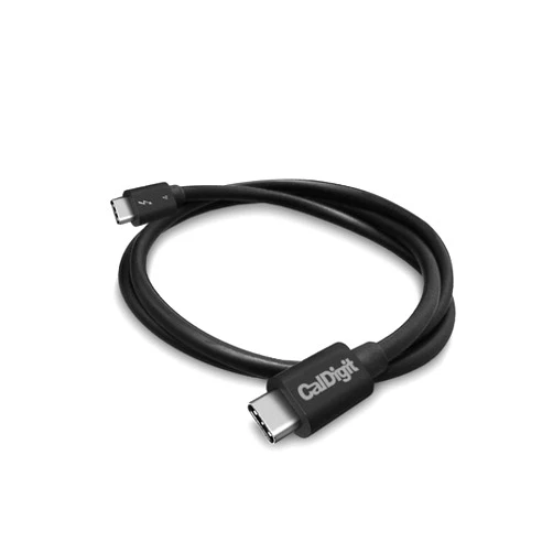 CalDigit Thunderbolt 4 Cable - 40Gbps 100W Power Delivery, Compatible with Thunderbolt 3 & USB Type C, MacBook Pro, iMac, iPhone 15 Max, Black (0.8 Meter 2.62 Feet, Thunderbolt 4 / USB 4 Cable)