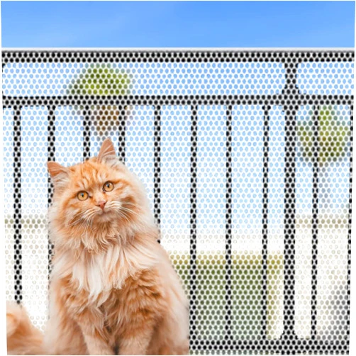 Piowet Cat Netting Balcony cat net Balcony Cat Anti-Fall Netting Pet Balcony Mesh Fence Net Child Safety Screen Protection Crib Mesh for Pets Baby (2.5 x10 ft)