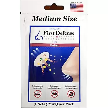 First Defense Nasal Screens - Multi-Size and Quantity Packs (1-Pack, Medium)