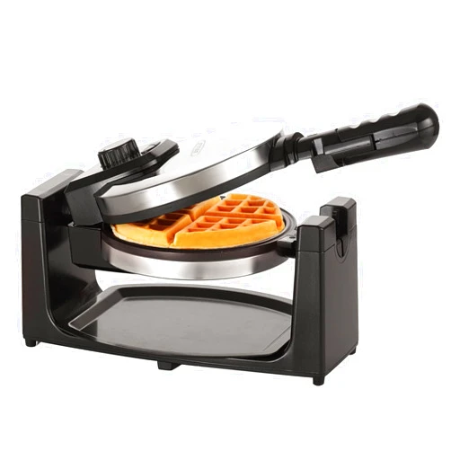 bella Classic Rotating Belgian Waffle Maker with Nonstick Plates, Removable Drip Tray, Adjustable Browning Control and Cool Touch Handles, Stainless Steel