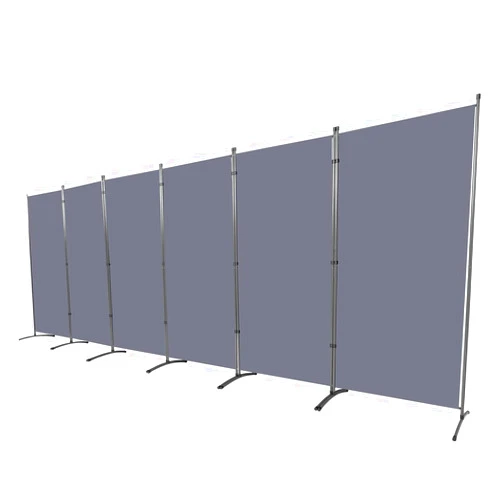 YASRKML Room Divider, 6 Panel Office Partition, Movable Fabric Folding Privacy Screens, Office Wall Divider Screen for Classroom, Bedroom, Freestanding Privacy Panel Screens 204 x 72 inch (Grey)