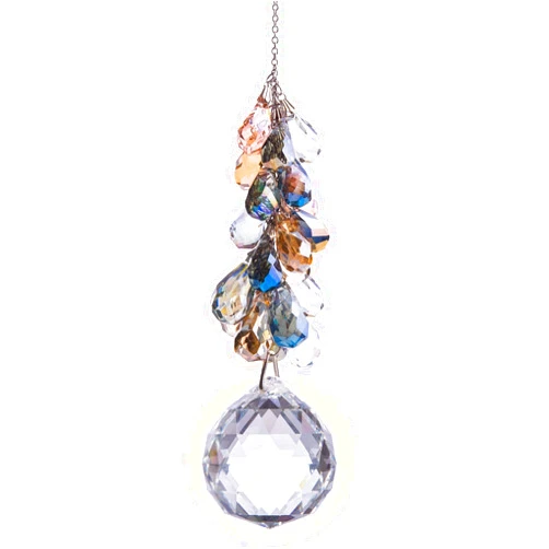PEDOBO 40mm Crystals Ball Prisms Suncatcher Hanging Ornament Chakra Crystals Rainbow Maker with Colors Crystal Pendants for Home,Office,Garden Decoration