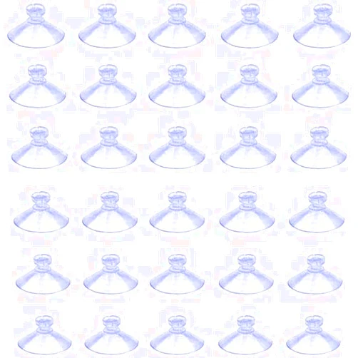 OMYZERO 100pcs Mini Clear Plastic Suction Cups Without Hooks (30mm)