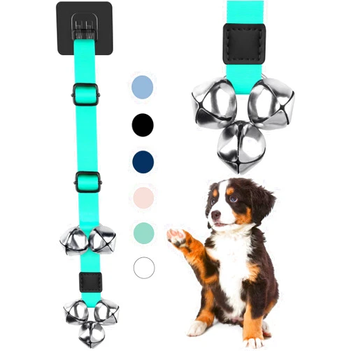 COOYOO Dog Doorbells, Adjustable Potty Training Dog Bells, Upgraded for Training Your Puppy The Easy Way, Premium Quality Housetraining Hanging Bell-5 Extra Large Loud 1.5 DoorBells