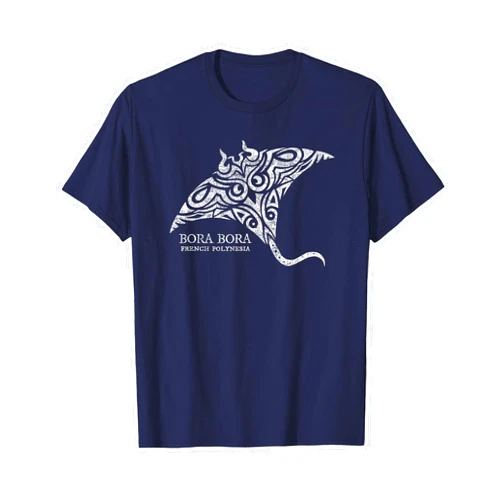 Bora Bora French Polynesia Beach Souvenirs Bora Bora French Polynesia Manta Ray Souvenir Mens Womens T-Shirt