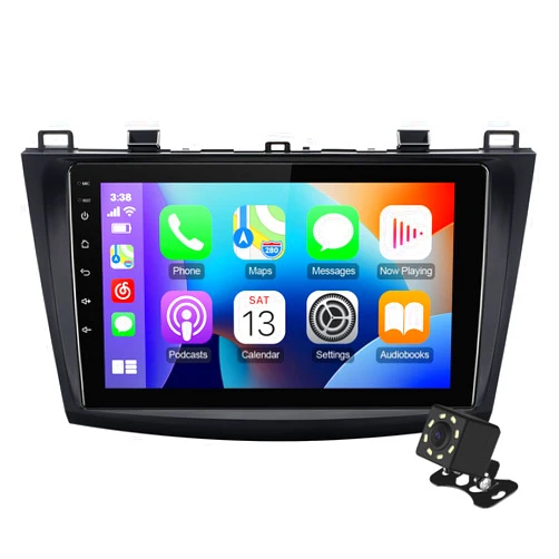 ISUDAR 9-Inch IPS Touchscreen Android 10 Car Stereo for Mazda 3 2010-2013 with Wireless CarPlay & Android Auto 2+32GB Car Radio, Support GPS, WiFi, Bluetooth, FM Radio, Backup Camera, SWC, Dual USB, AUX-in