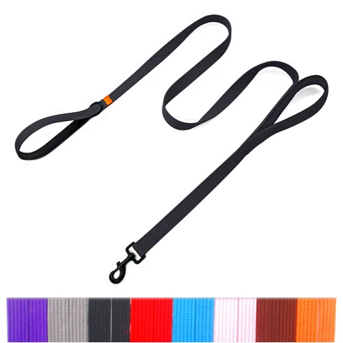 lynxking Dog Training Leash Double Handle Dog Leash Heavy Duty 6ft Webbing 2 Padded Handles Leash Long Reflective Safety Walking Lead for Small Medium Large Dogs