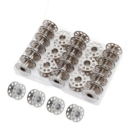 Kidoom Metal Sewing Machine Bobbins, 28 PCS Universal Sewing Machine Bobbins, Compatible with Singer, Brother, Janome, Bernina, Toyata, etc. (28 PCS)