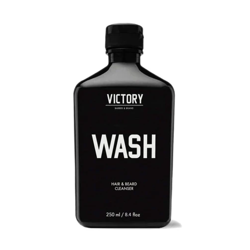 Victory Barber & Brand Beard Wash - Made in USA, Men's All-in-One Shampoo and Conditioner, Hydrating, Smoothening, Softening, 8.4 Fl Oz