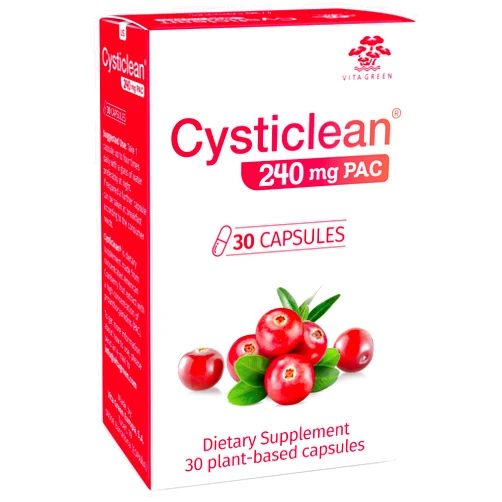 Cysticlean Cranberry PAC Supplement – 240 mg PAC, Sugar-Free – Urinary Tract Infection Support – Most Effective Cranberry Pills for Cystitis & Interstitial Cystitis Relief