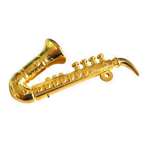 Toyvian Mini Saxophone Model Miniature Sax Model Musical Collection Decorative Ornaments Model Gift (Golden)